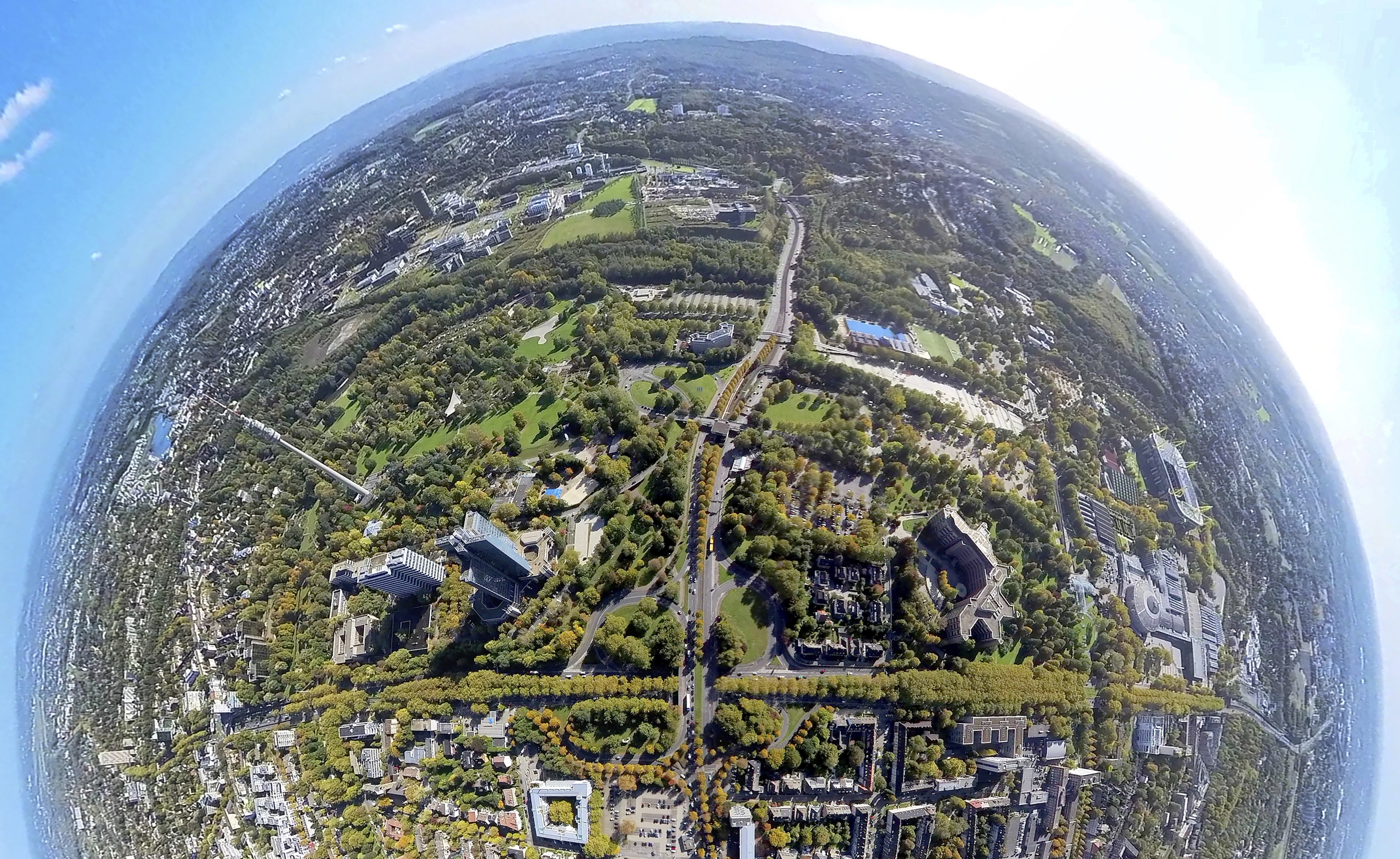 Aerial view, Westfalenpark and Phoenix Wes