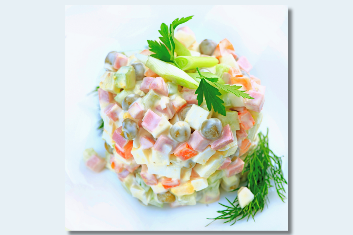 ruska salata fotografija savrseno spremljene ruske salate salate