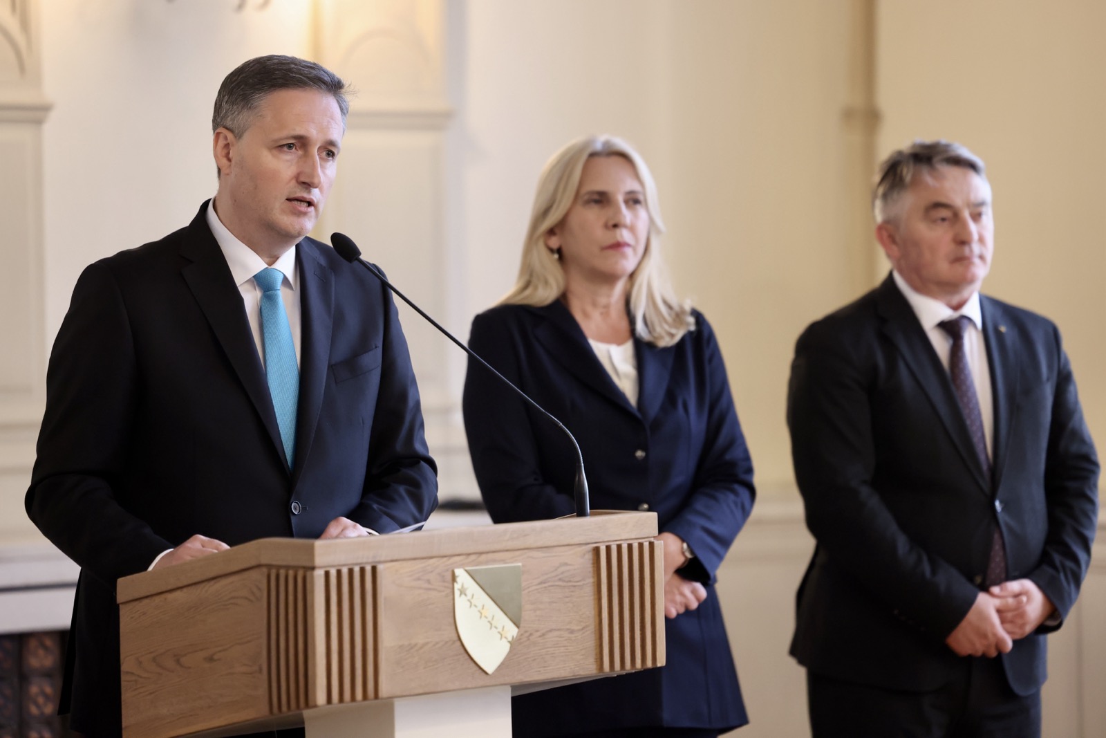 Denis Bećirović, Željka Cvijanović i Željko Komšić