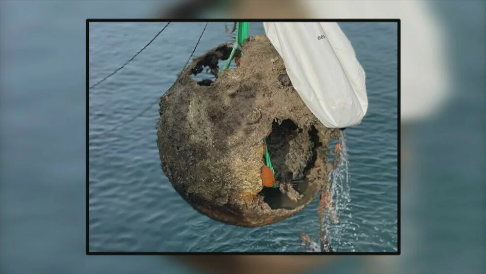 mina u moru kod istre