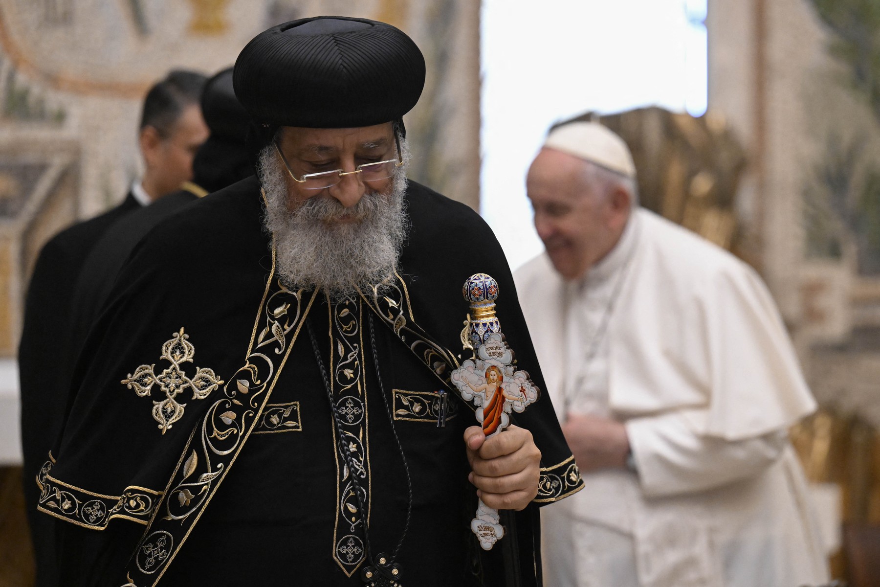Pope Francis With His Holiness Tawadros Ii At A Common Prayer - Vatican