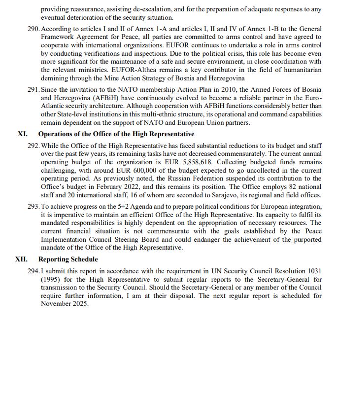 Schmidt izvještaj vijeće sigurnosti UN