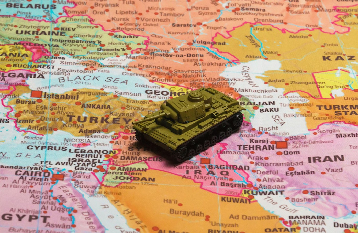 mapa bliski istok turska