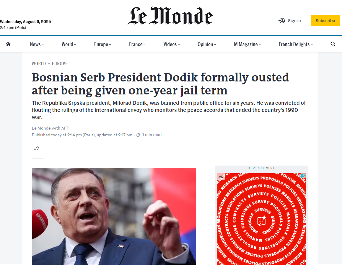 Le Monde Dodik