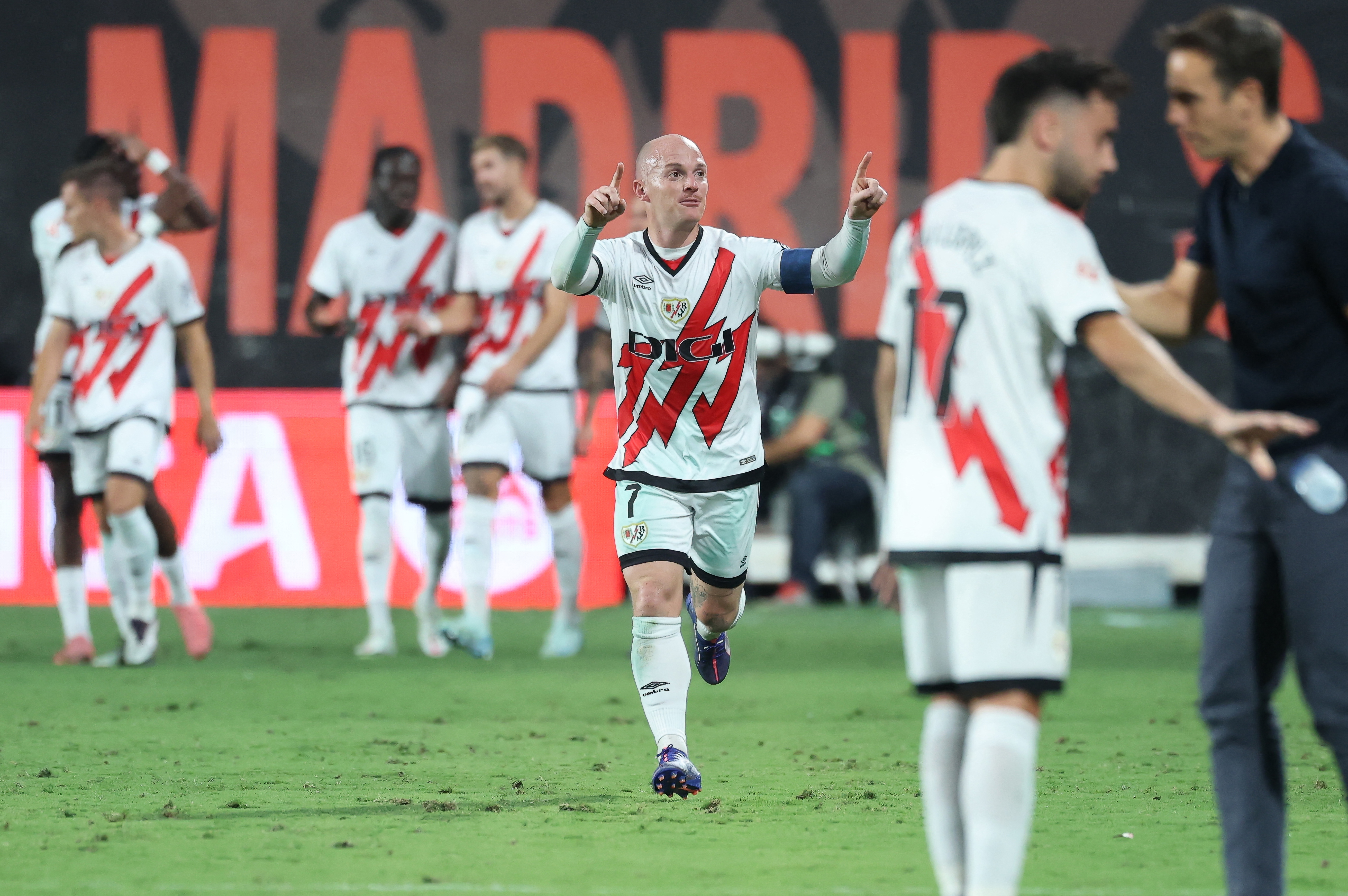 Rayo Vallecano's Spanish forward #07 Isi Palazon