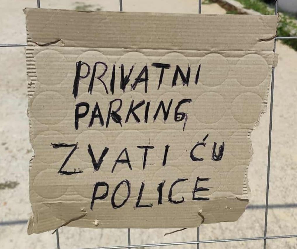 privatni parking dalmacija smiješne poruke