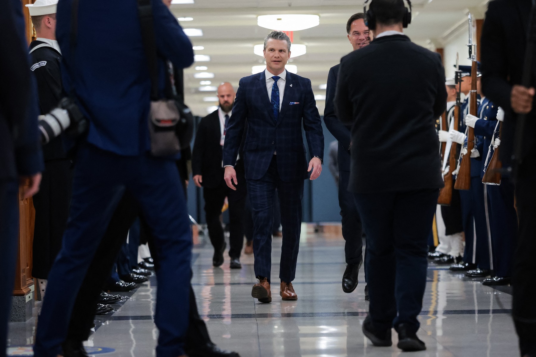 ARLINGTON, VIRGINIA - APRIL 24: U.S. Secretary of Defense Pete Hegseth