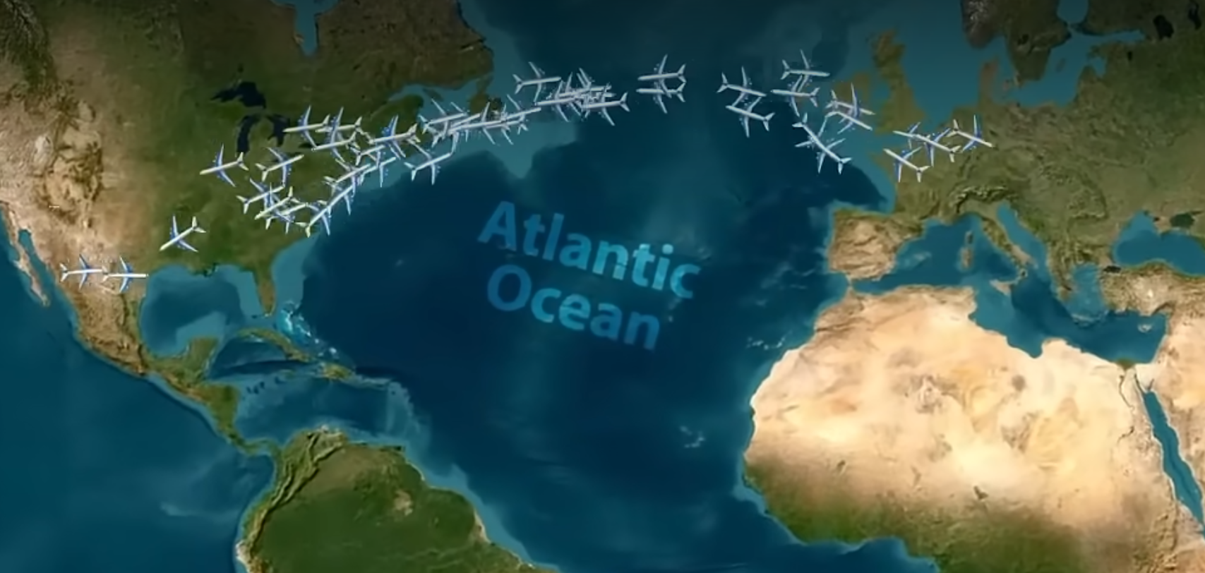 ATLANTIK NEVIDLJIVA LINIJA MLAZNA LINIJA