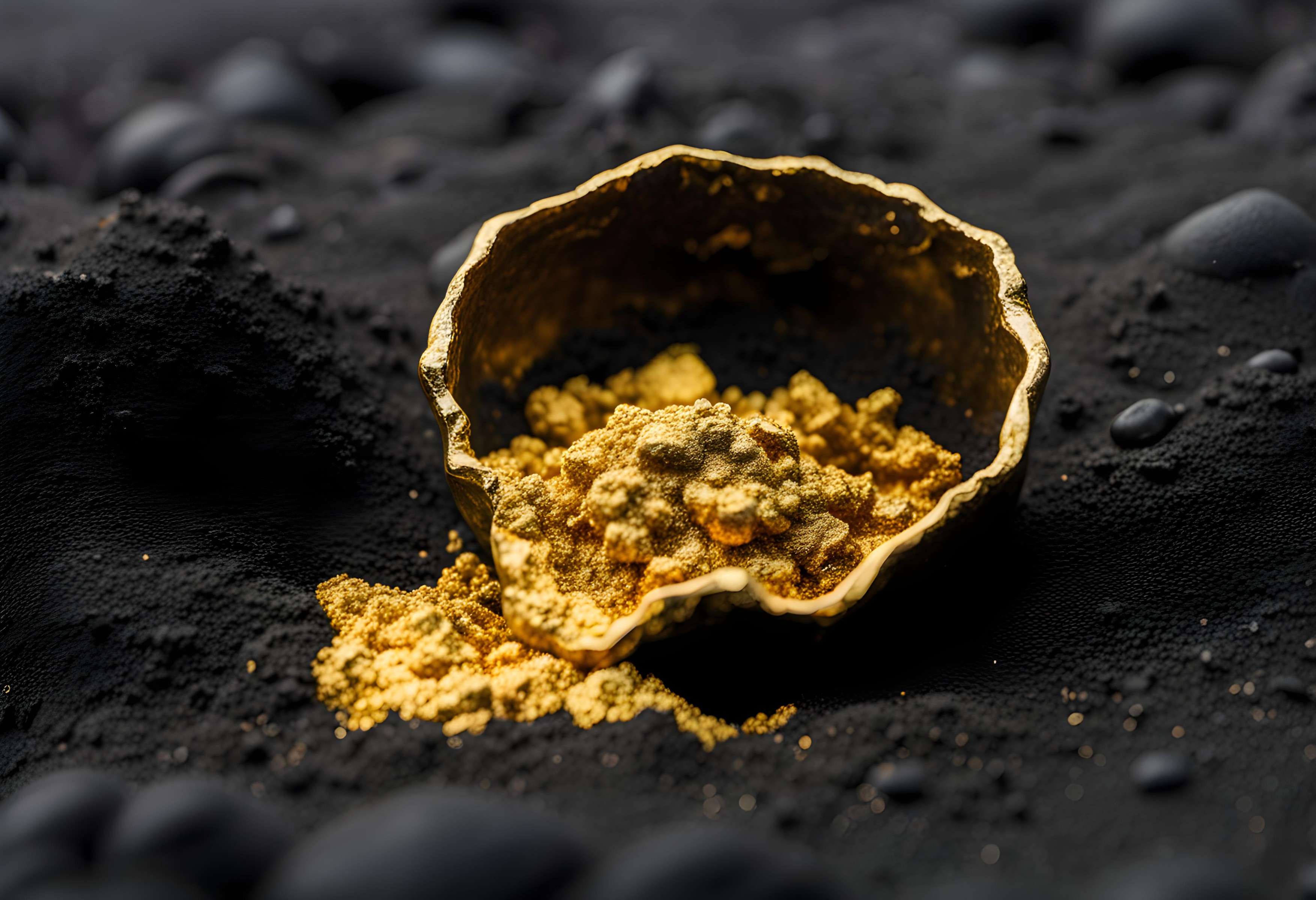 Pure gold from the mine that,Image: 844833241, License: Royalty-free