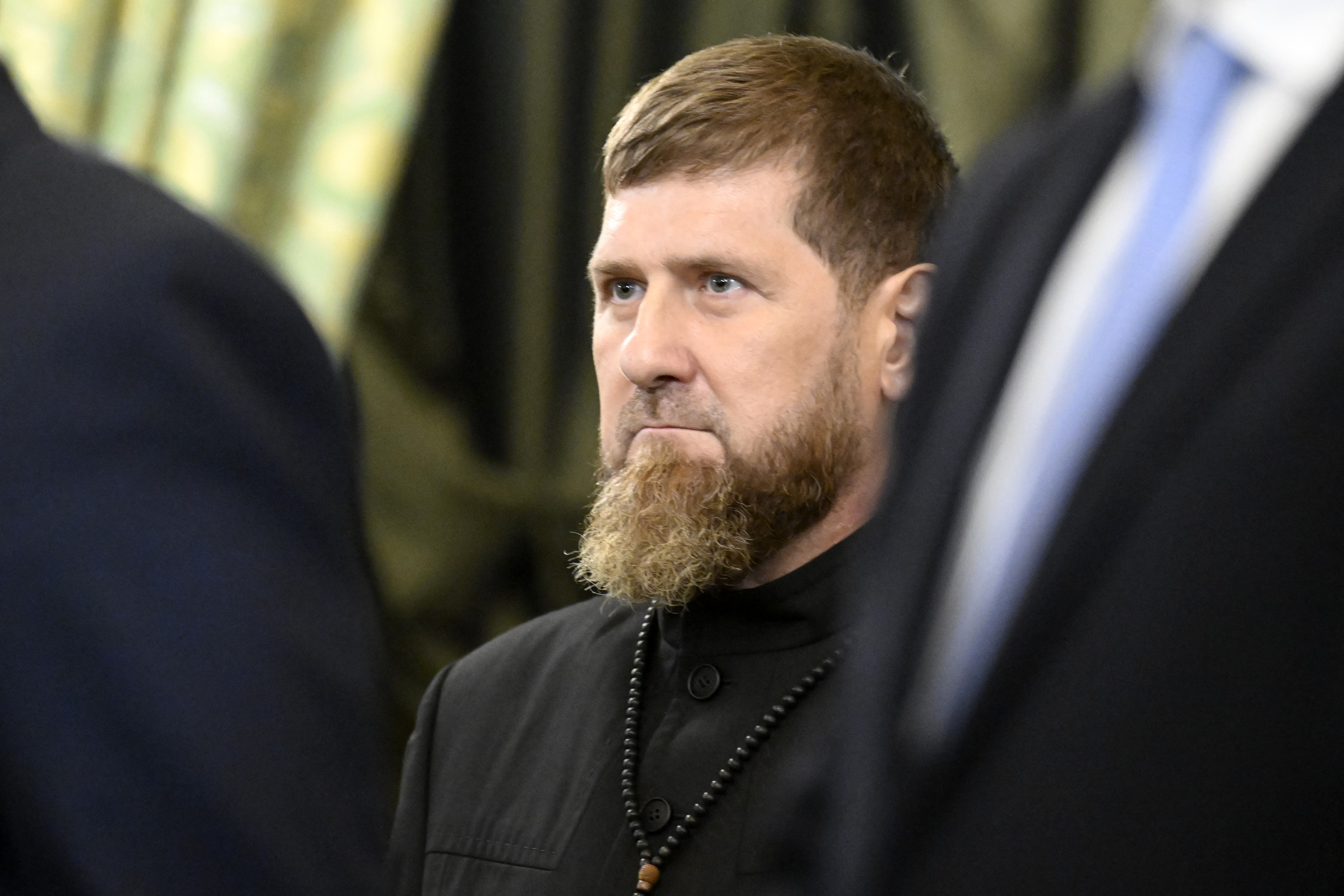 Chechen leader Ramzan Kadyrov attends a meeting of Russian President Vladimir Putin
