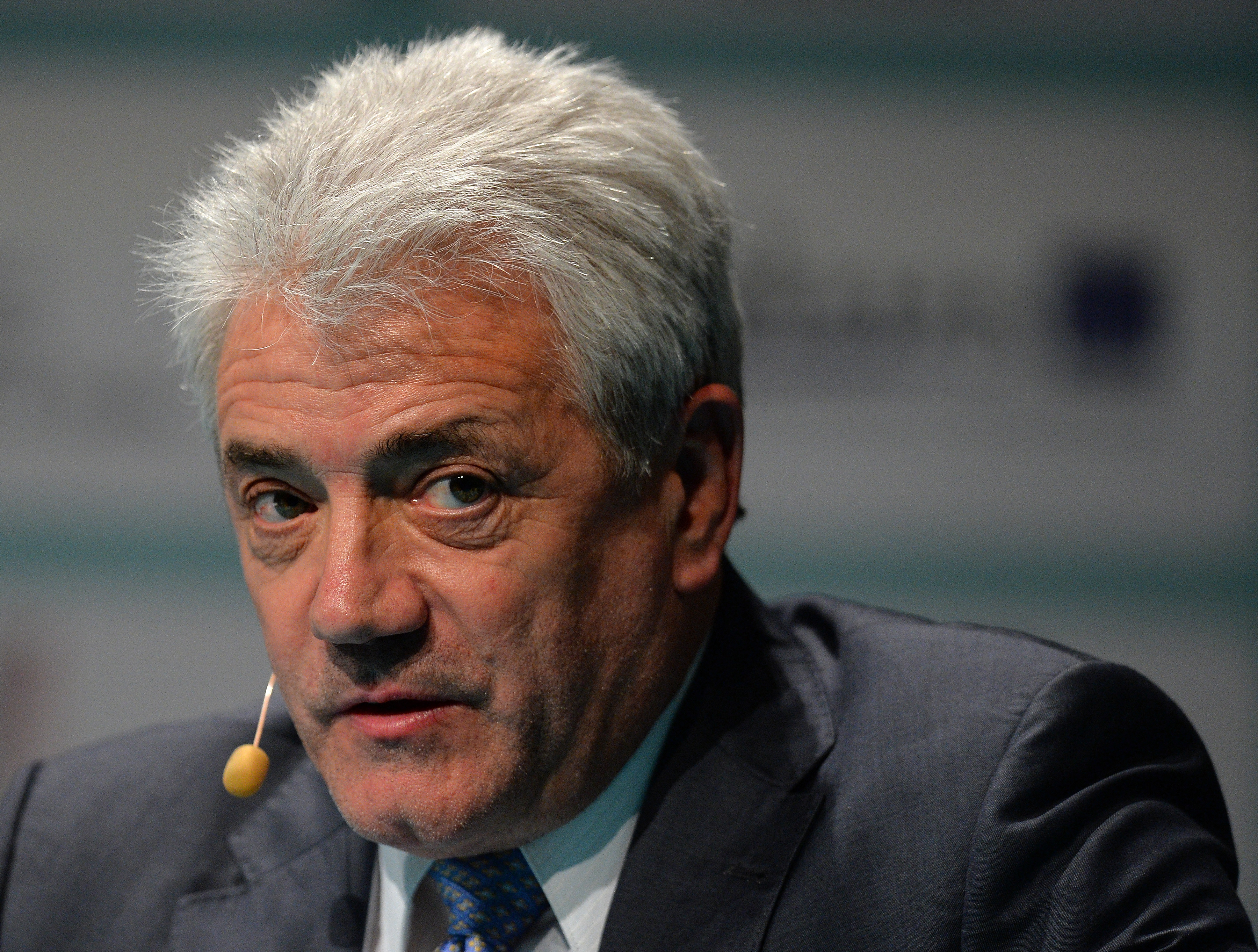 Former England football manager Kevin Keegan speaks during the Soccerex