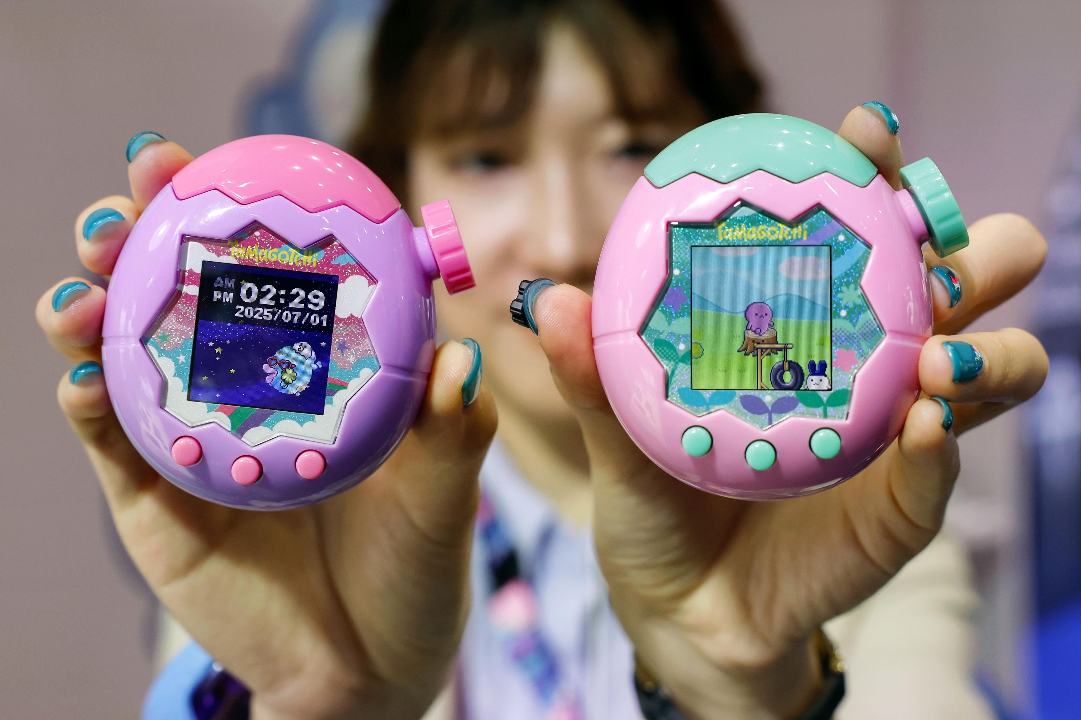Photo taken on Aug. 28, 2025, shows the new Tamagotchi Paradise virtual pet Model Release: no, Credit line: Kyodo/Newscom / Newscom / Profimedia