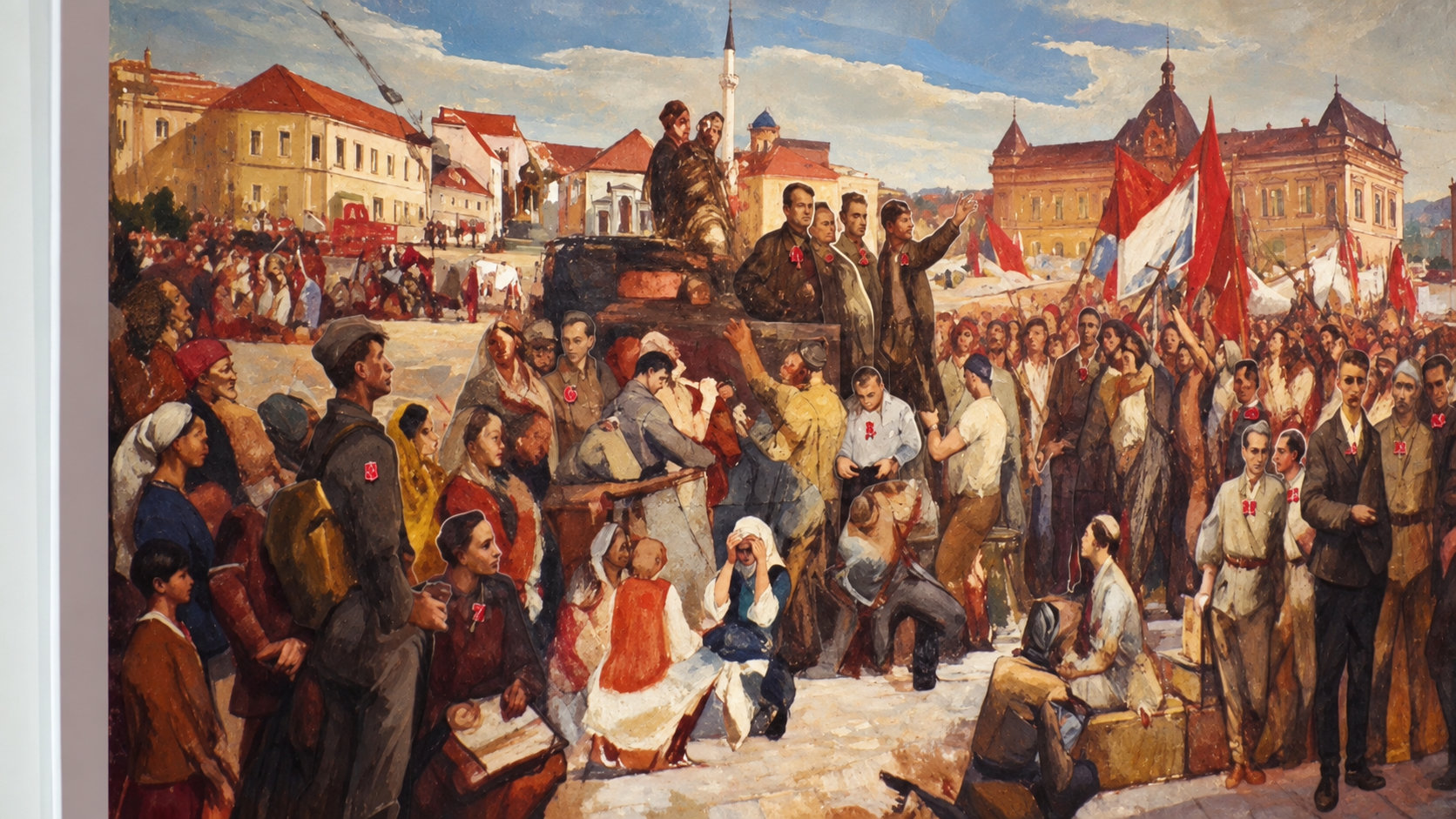Historic Town Square Rally Painting