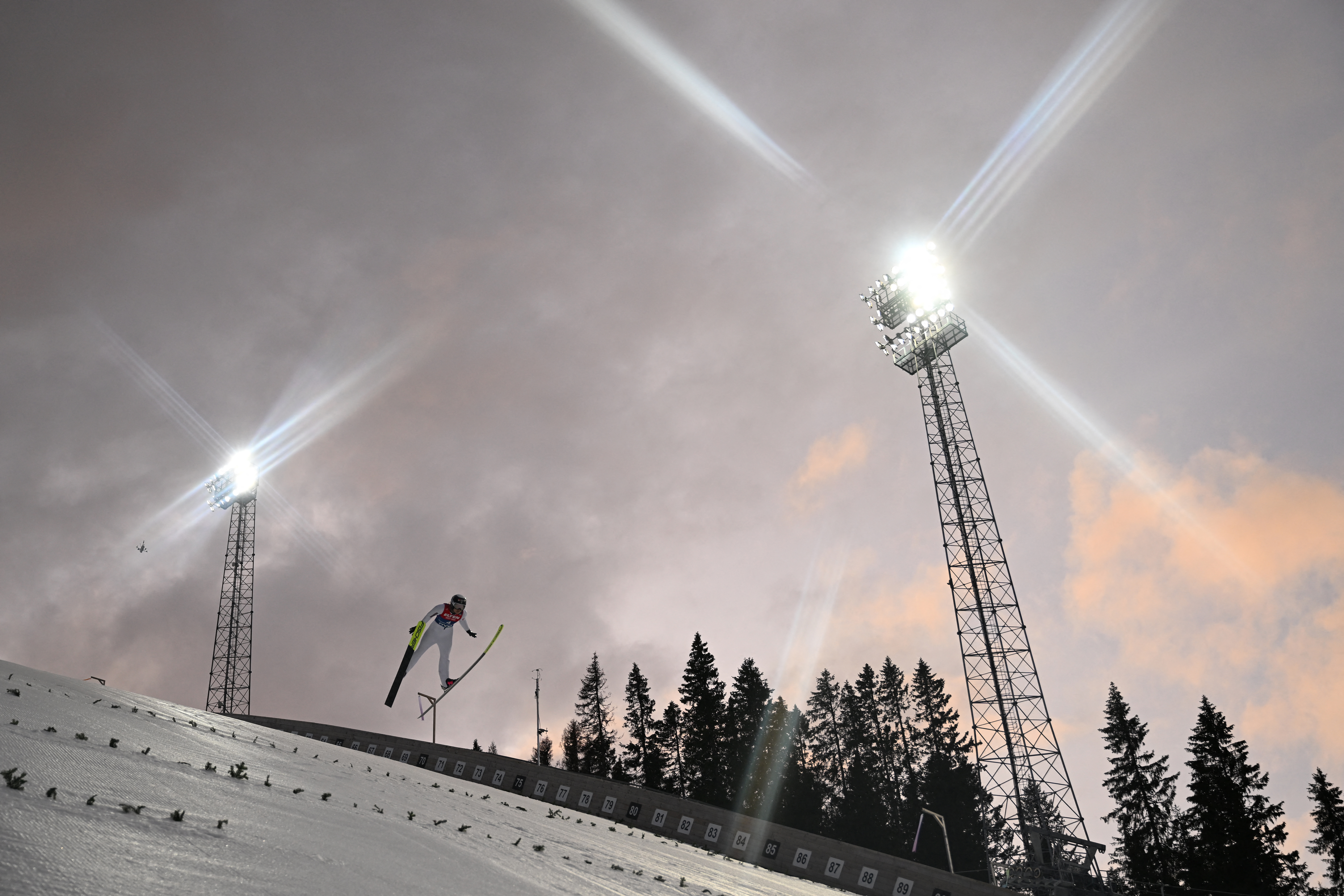 Sweden's Frida Westman soars through the air during the final round of the