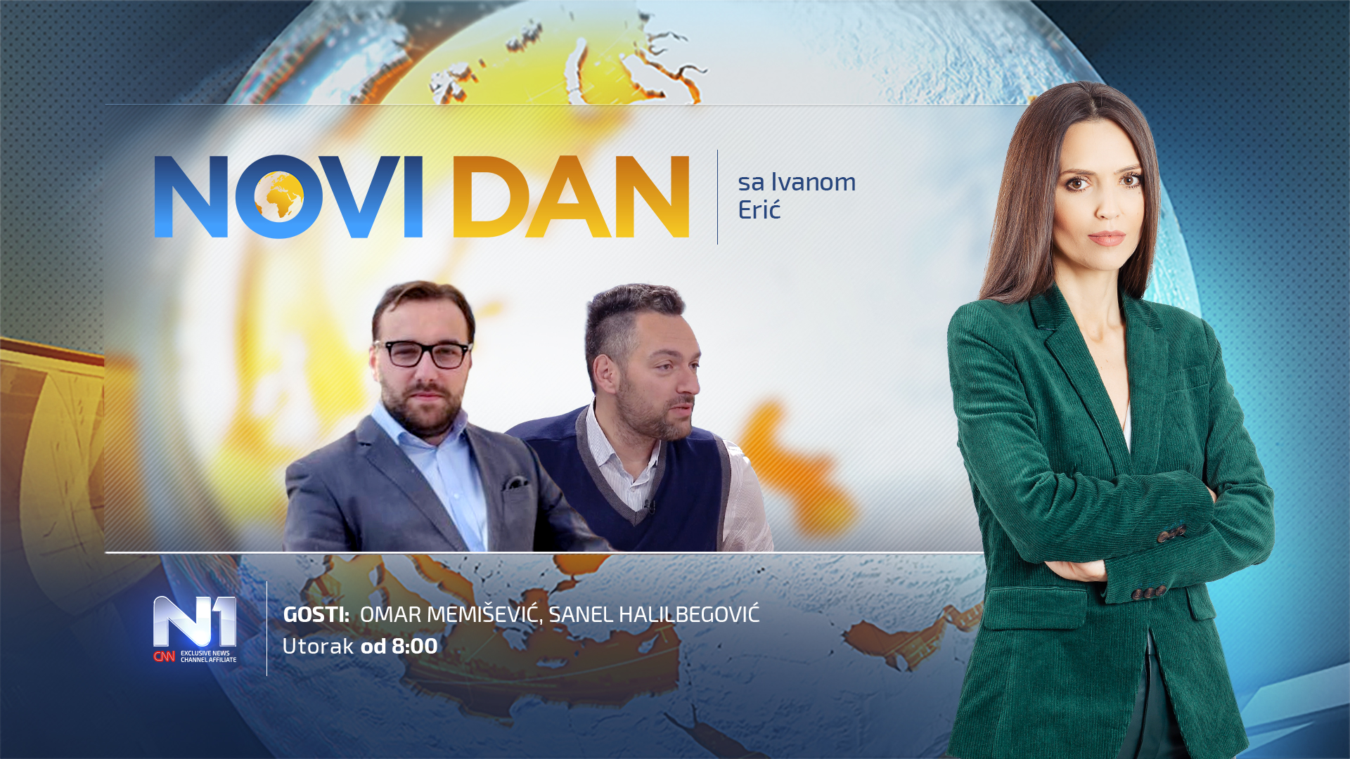 Omar Memišević, Sanel Halilbegović i Samra Menzilović-Ćatić gosti Novog dana