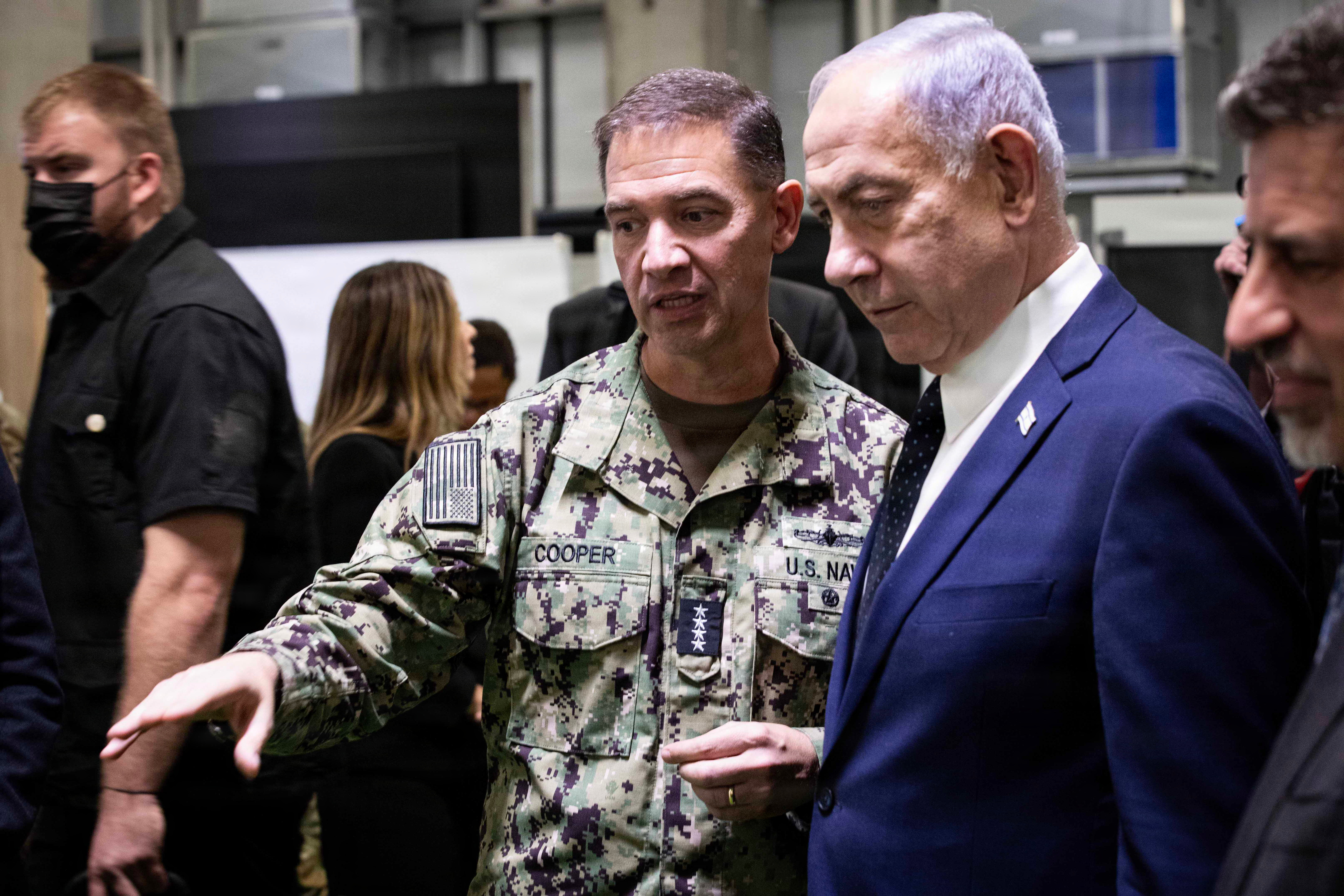 Adm. Brad Cooper and Israeli Prime Minister Benjamin Nentanyahu (Staff Sgt. Michael Ito/U.S. Army via AP))