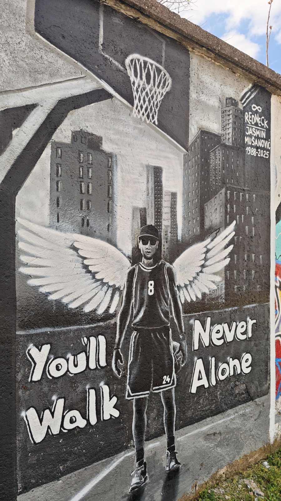 jasmin mušanović mural mostar