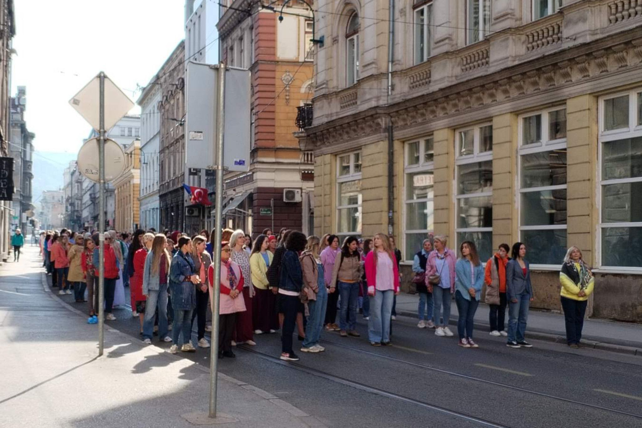 Volonteri na snimanju filma u režiji Jasmile Žbanić u Sarajevu