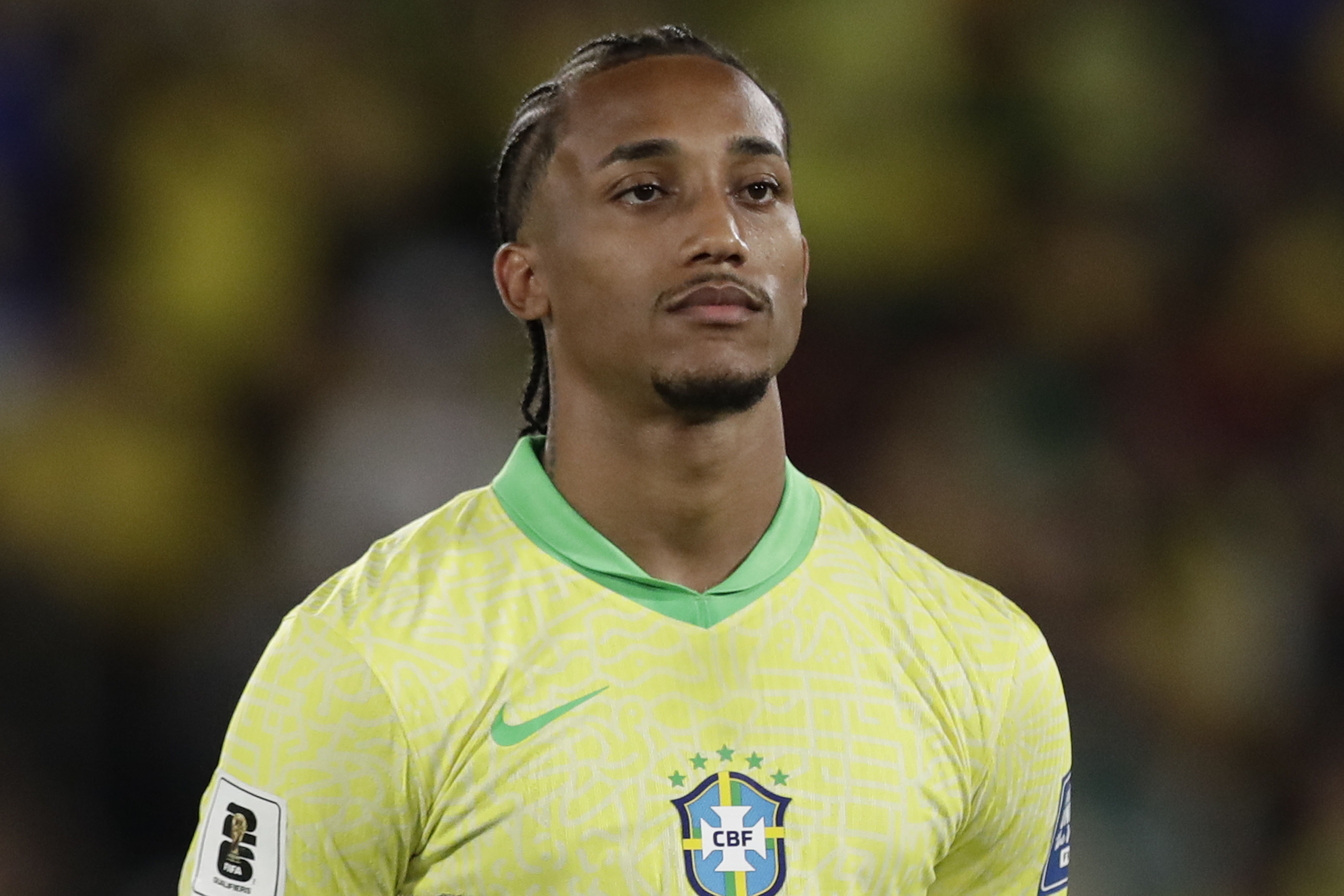 Brazil's Joao Pedro during a World Cup 2026 qualifying soccer match against Chile at Maracana stadium in Rio de Janeiro, Thursday, Sept. 4, 2025. (AP Photo/Bruna Prado)