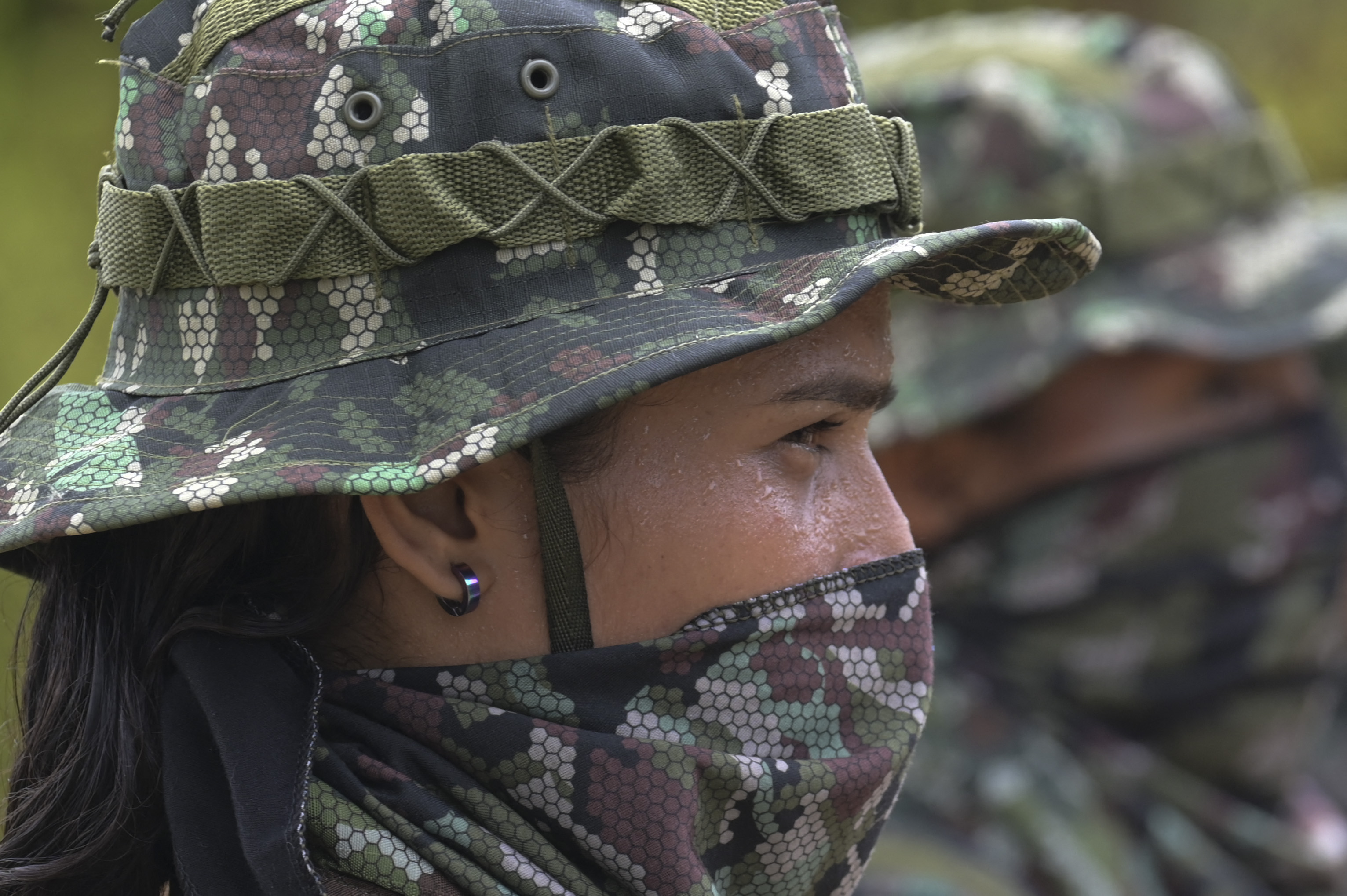 A members of the FARC dissident group Segunda Marquetalia is pictured in Llorente,
