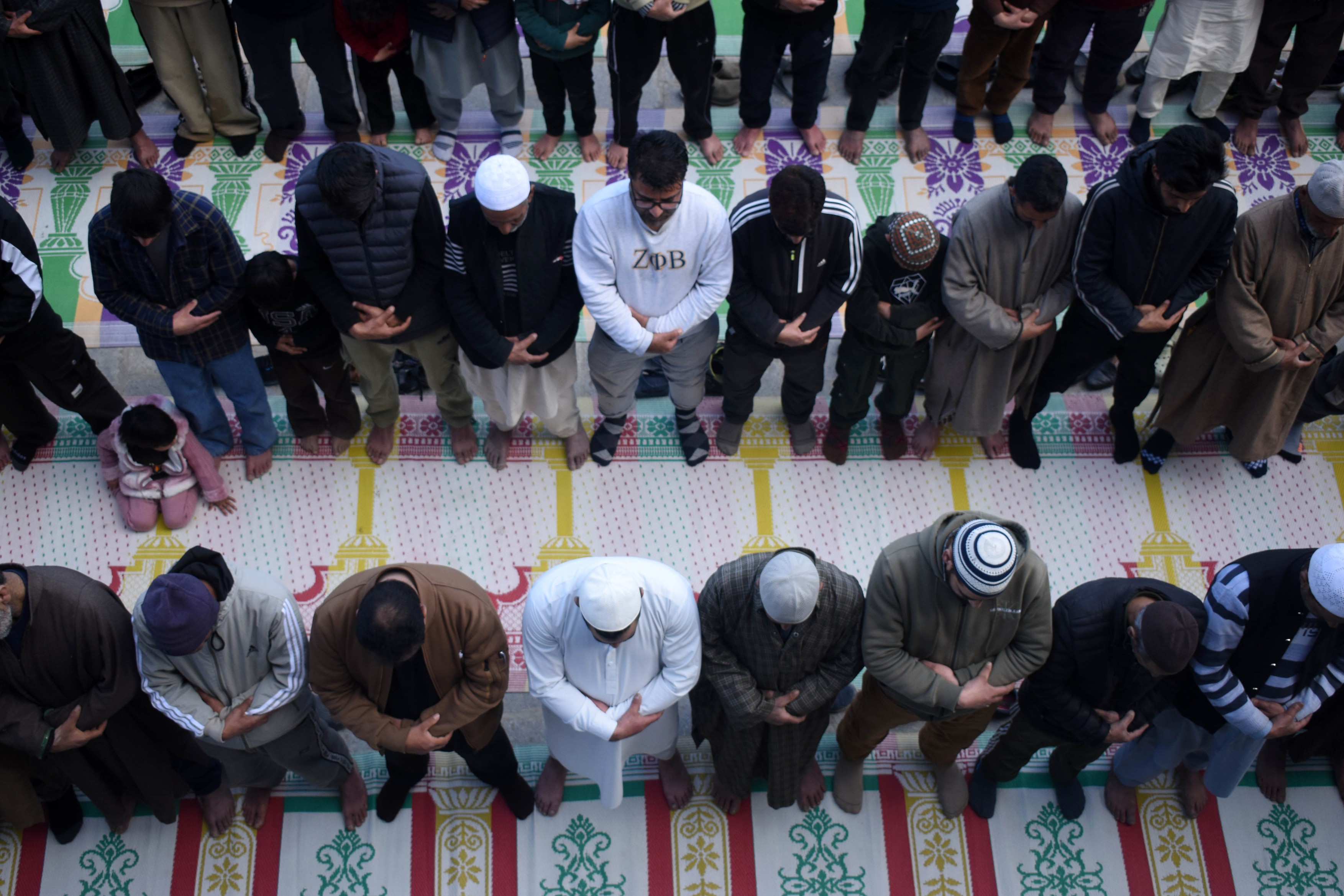 Devotees offer Friday prayers at Charar-e-Sharif sanctuary