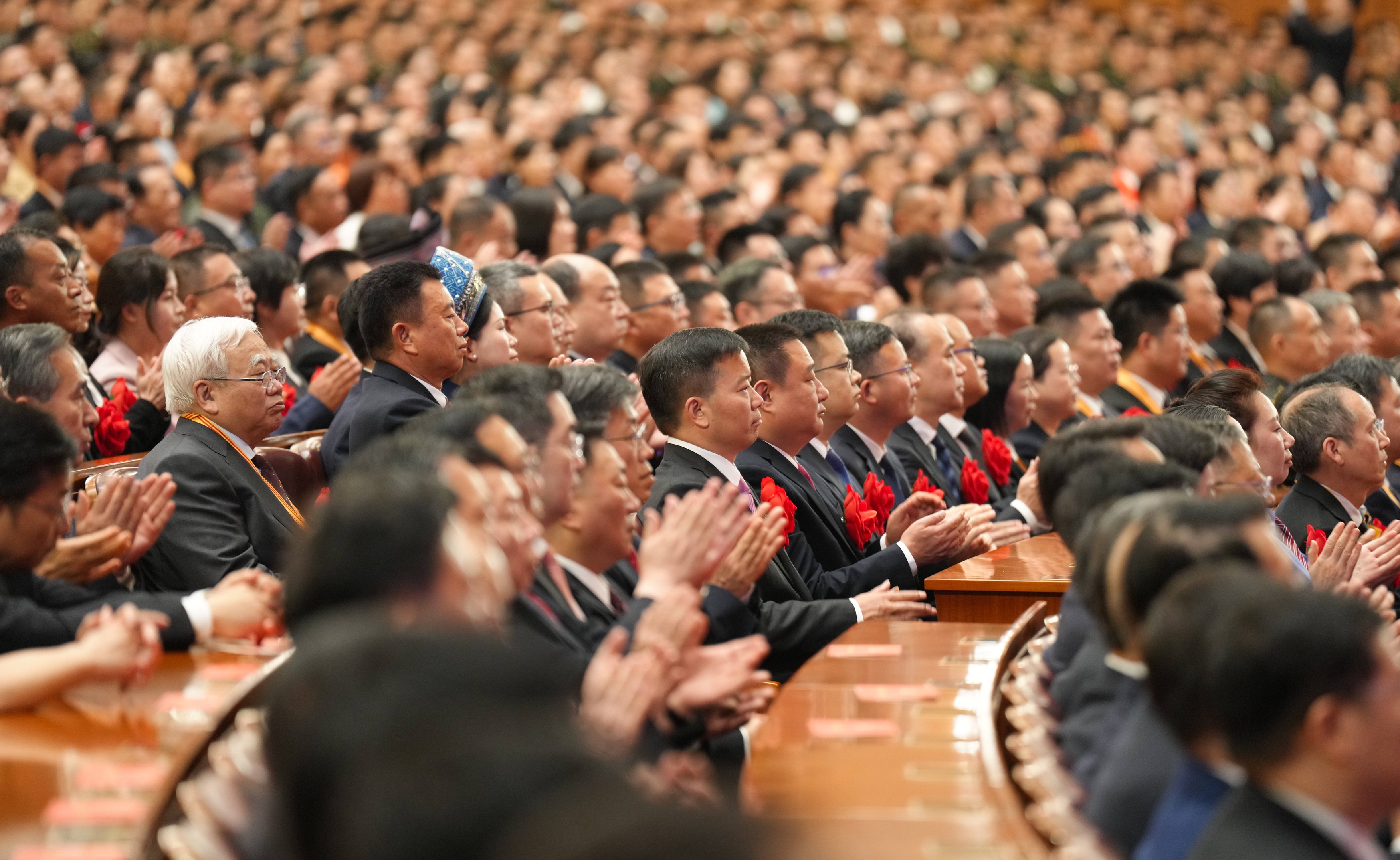 BEIJING, CHINA - JULY 01: A gathering in celebration of the 105th