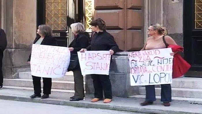 Radnici Feroelektra na jednom od protesta