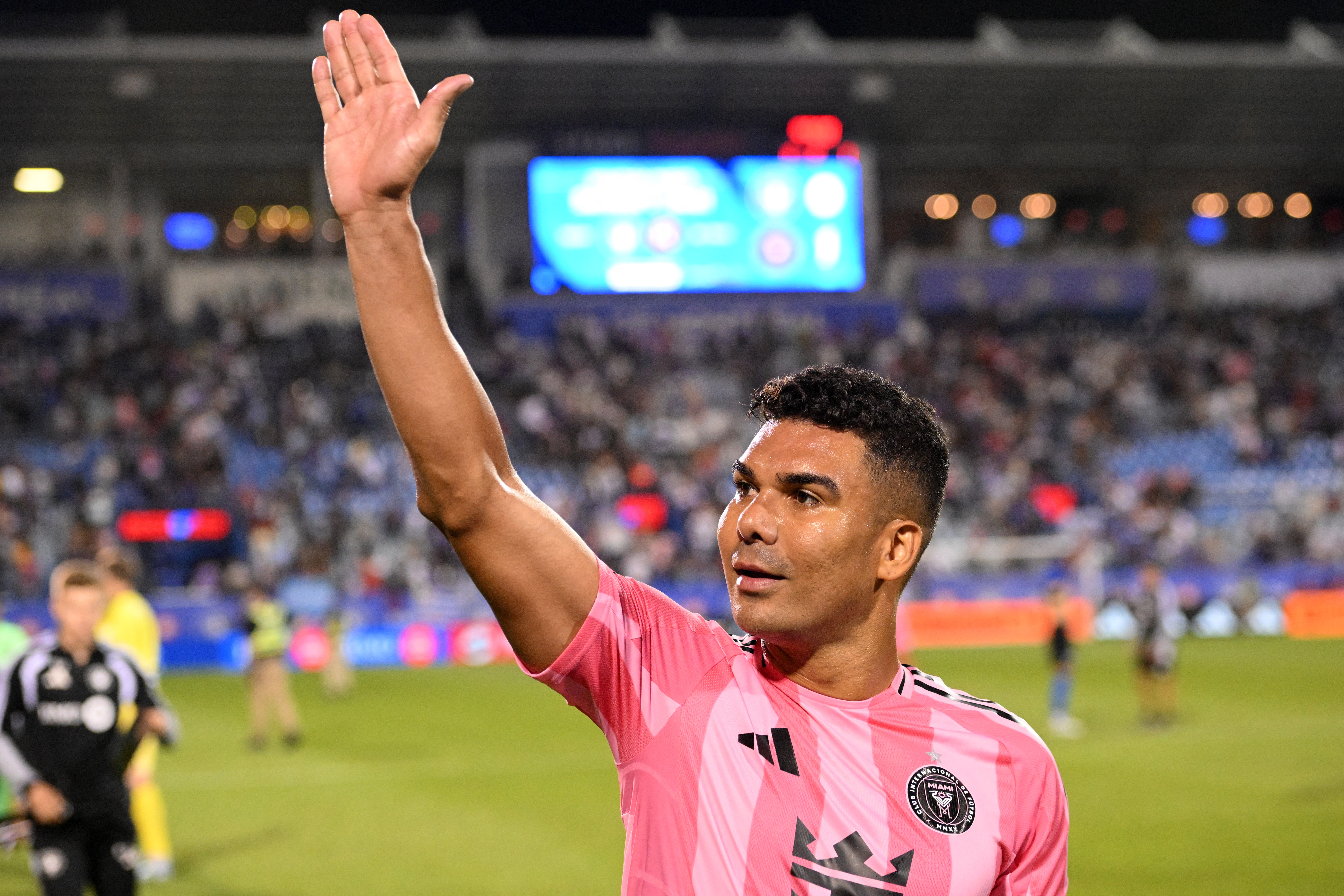 MONTREAL, QUEBEC - JULY 25: Casemiro #5 of Inter Miami CF celebrates following t