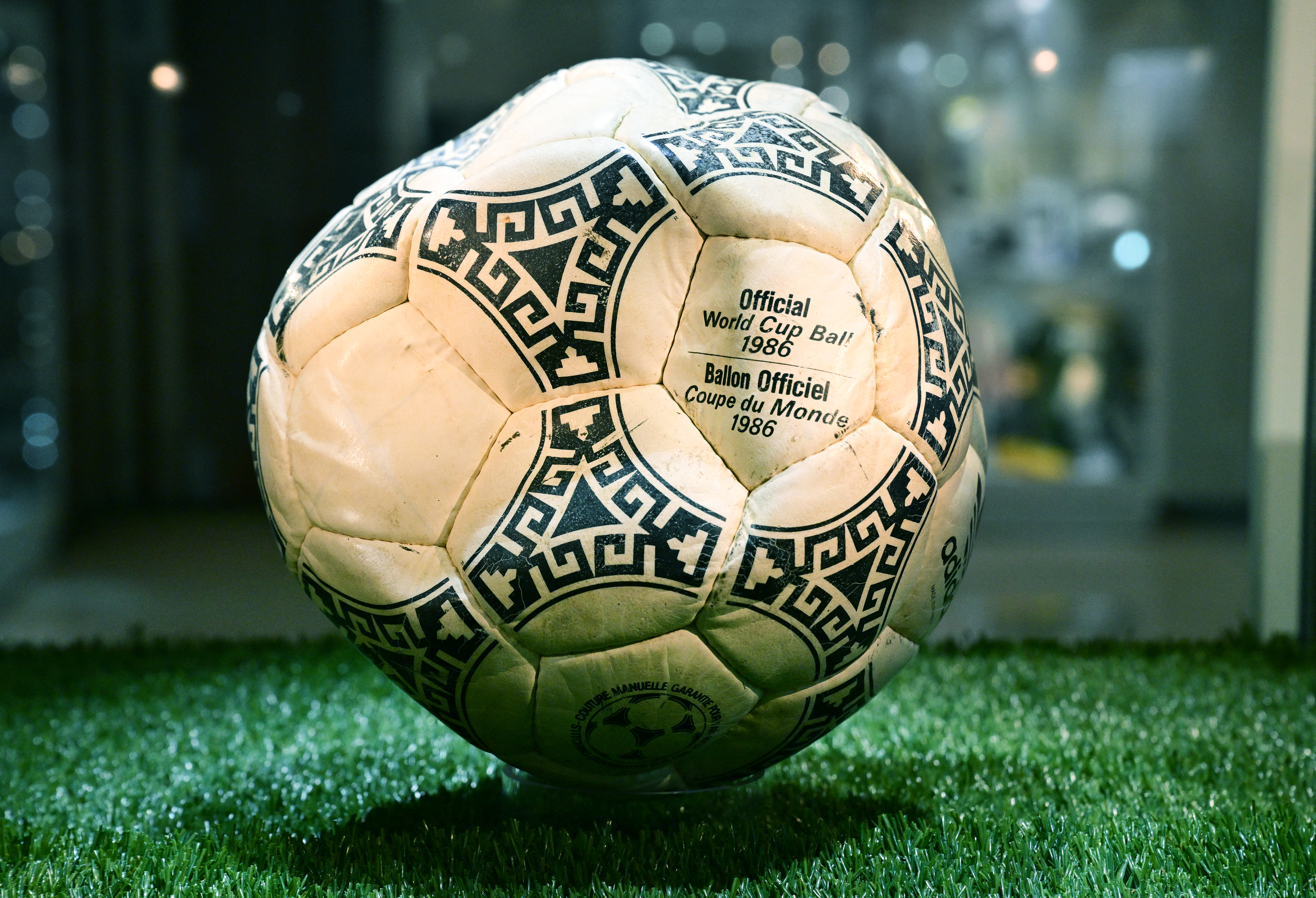 The ball that was used in the 1986 World Cup match between Argentina and England d