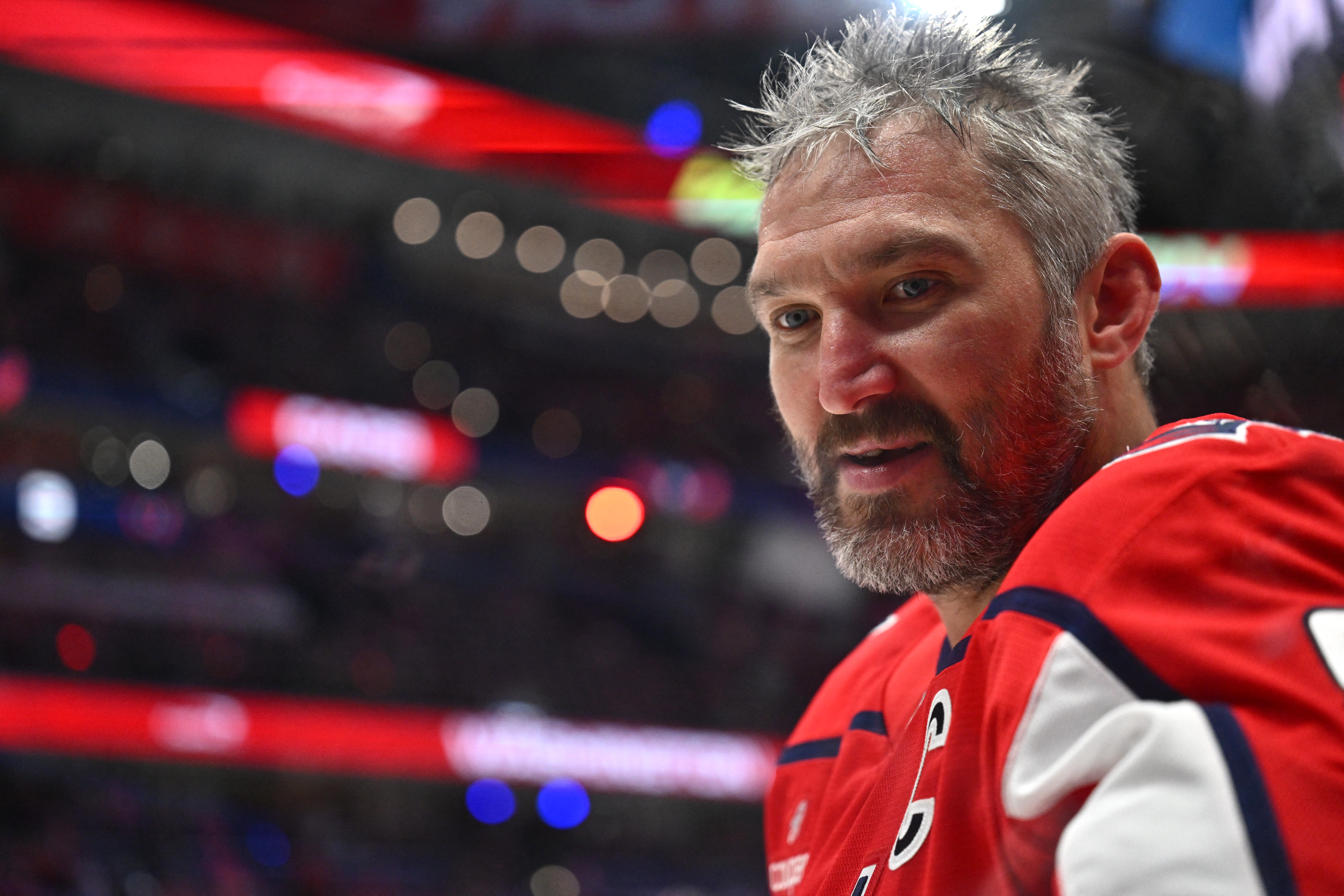 WASHINGTON, D.C. - APRIL 12: Alex Ovechkin #8 of the Washington
