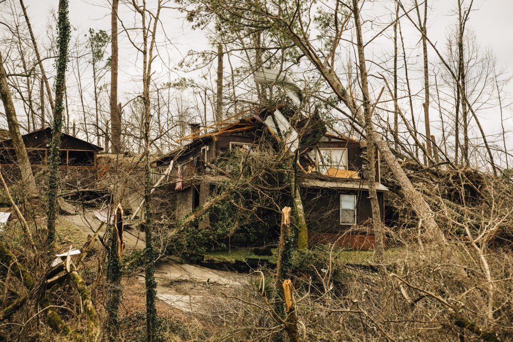 Tornado Rips Through Fultondale, Alabama Damaging Structures
