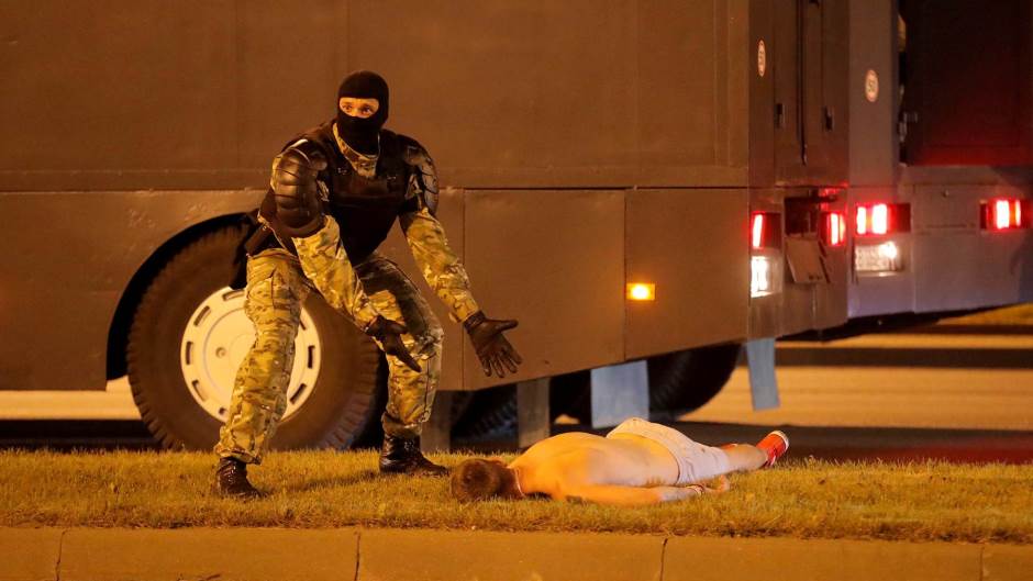 Belorusija, demonstracije, demonstrant