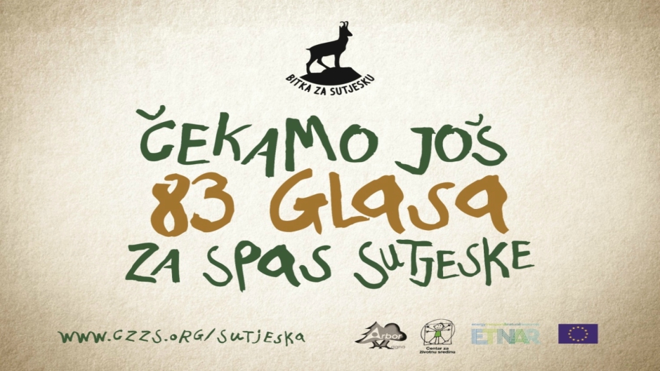 Cekamo jos 83 glasa za spas Sutjeske
