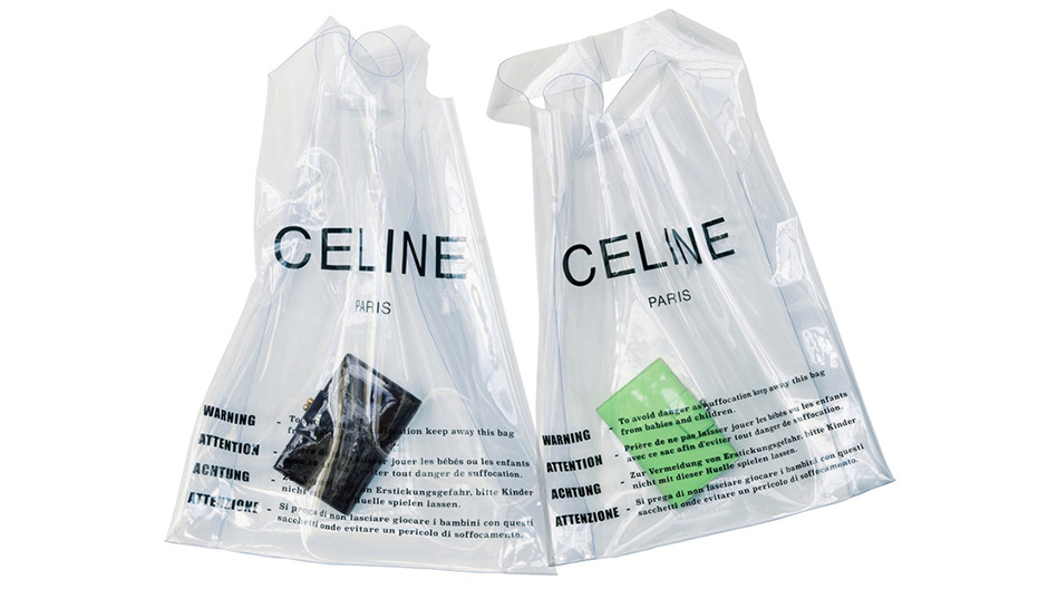 celine-plastic-shopping-bag-lambskin-purse-set-1