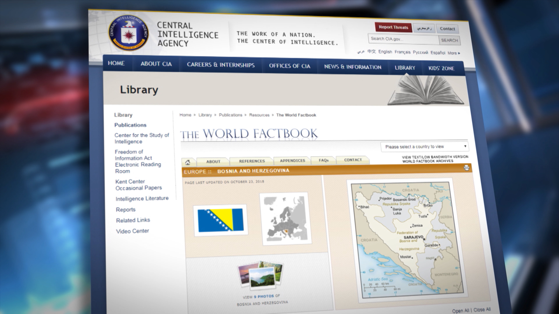 CIA, Bosna i Hercegovina, BiH