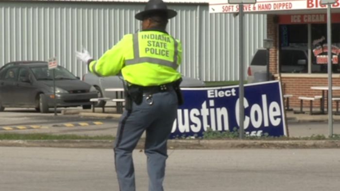 dancing cop