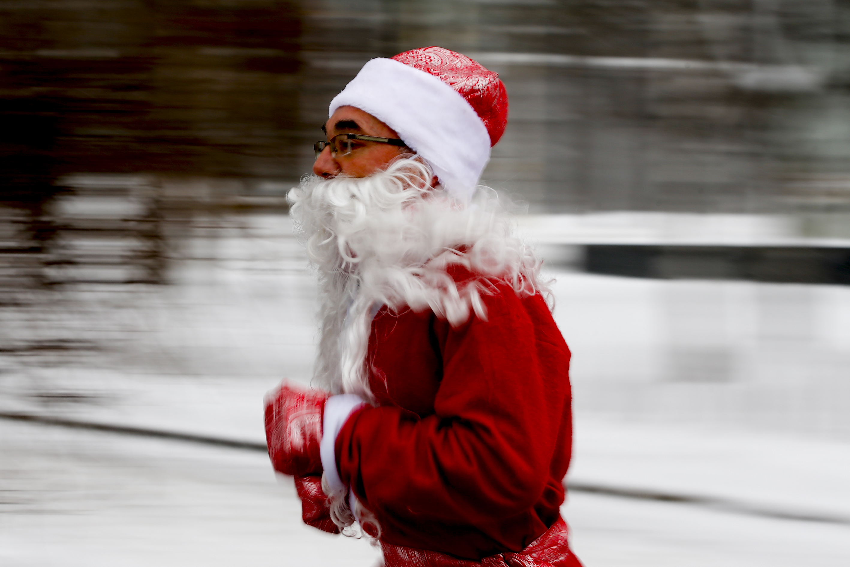 Djeda Mrazovi utrka Rusija Moskva Djeda Mraz