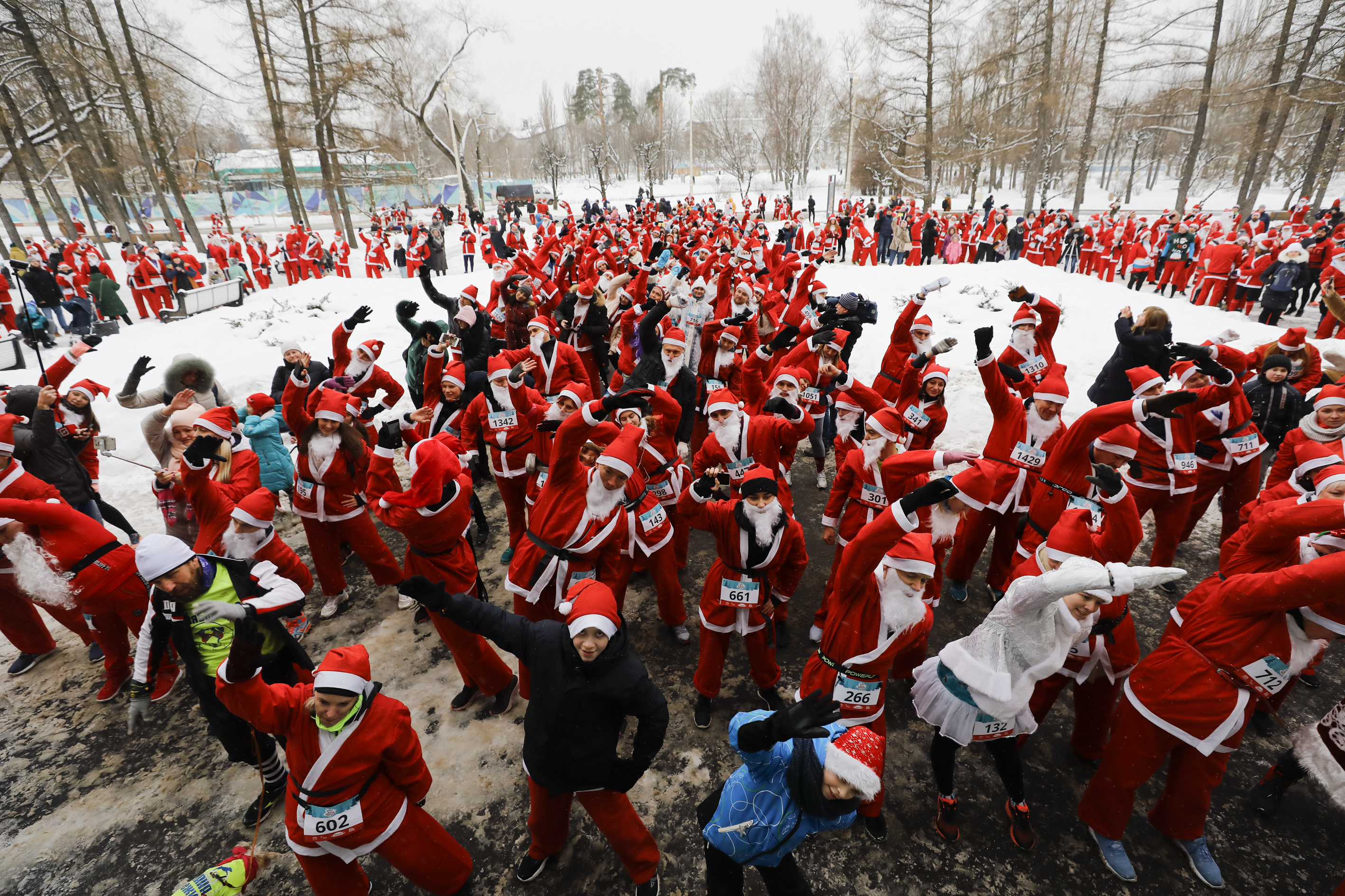 Djeda Mrazovi utrka Rusija Moskva Djeda Mraz