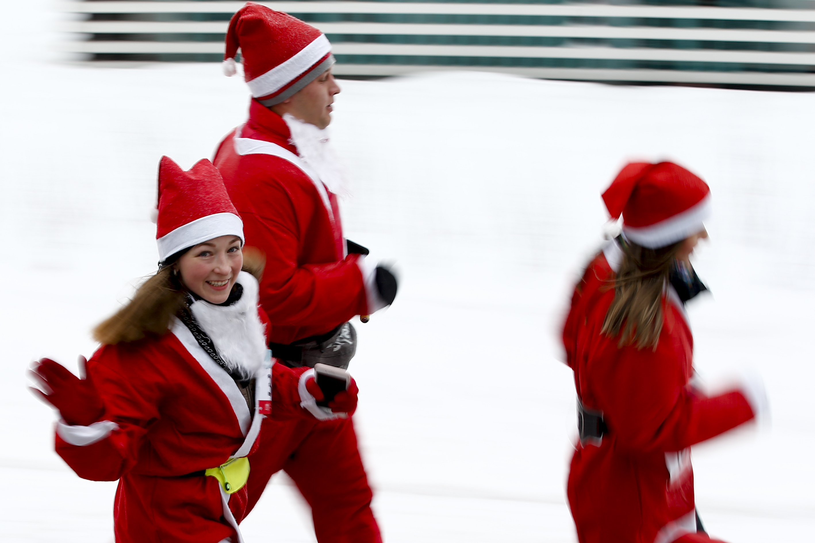 Djeda Mrazovi utrka Rusija Moskva Djeda Mraz