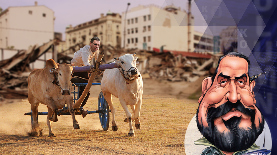 draza petrovic kolumna poster vucic i krave