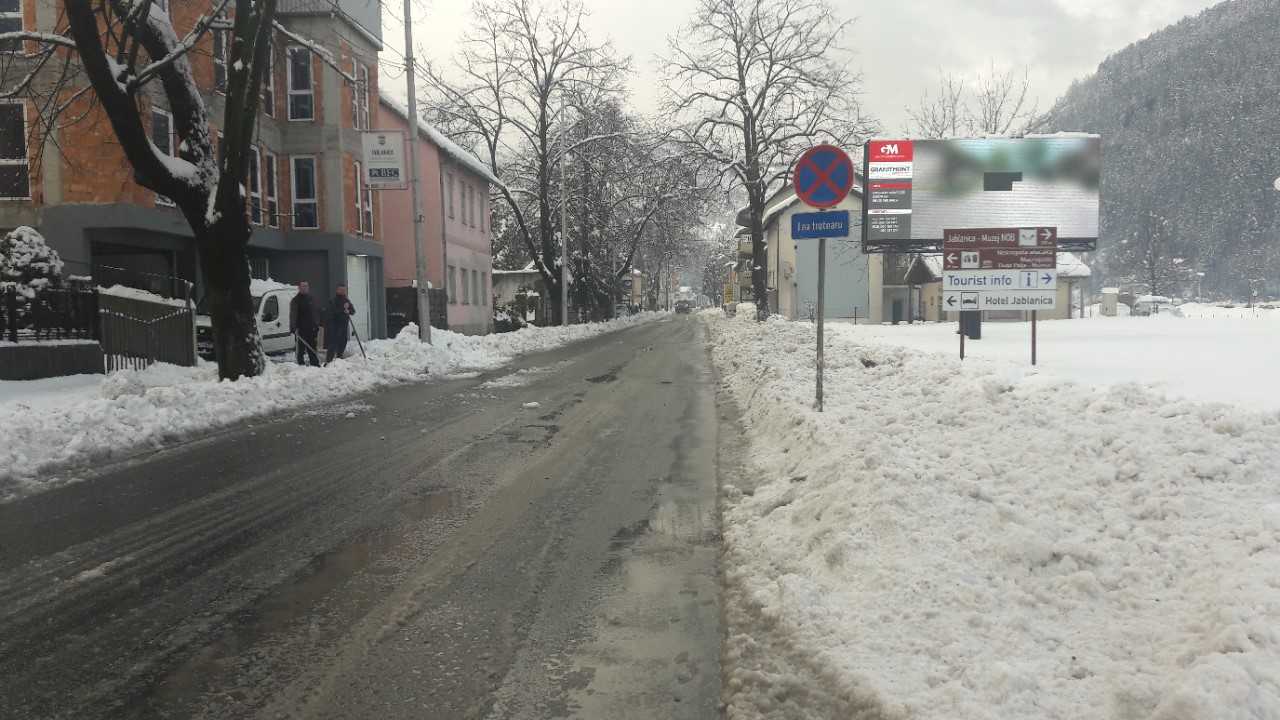 Jablanica cesta snijeg