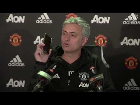 Jose Mourinho answers journalists phone at press conference