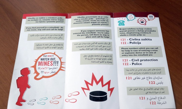 migranti mine -upozorenje