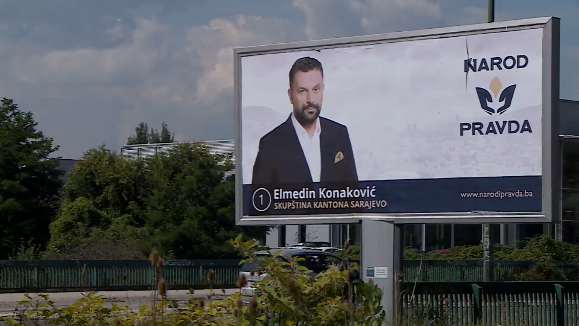 Narod i pravda, Dino Konaković, bilbord, Sarajevo