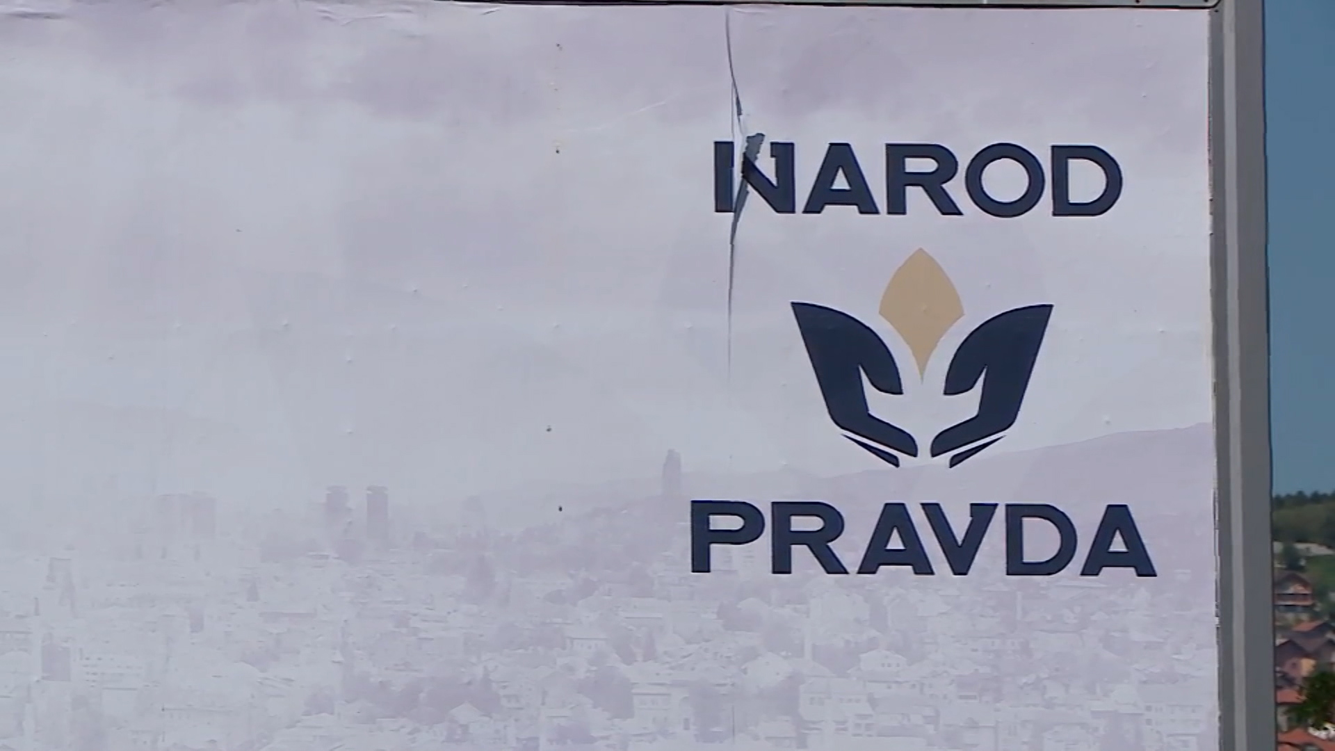 Narod i pravda, Dino Konaković, bilbord, Sarajevo