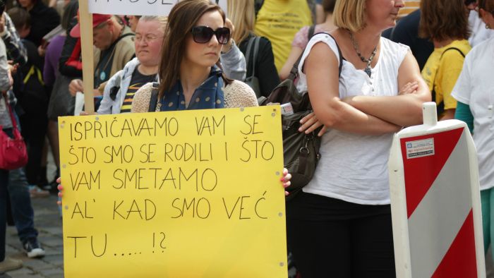 prosvjed djeca invalidnost