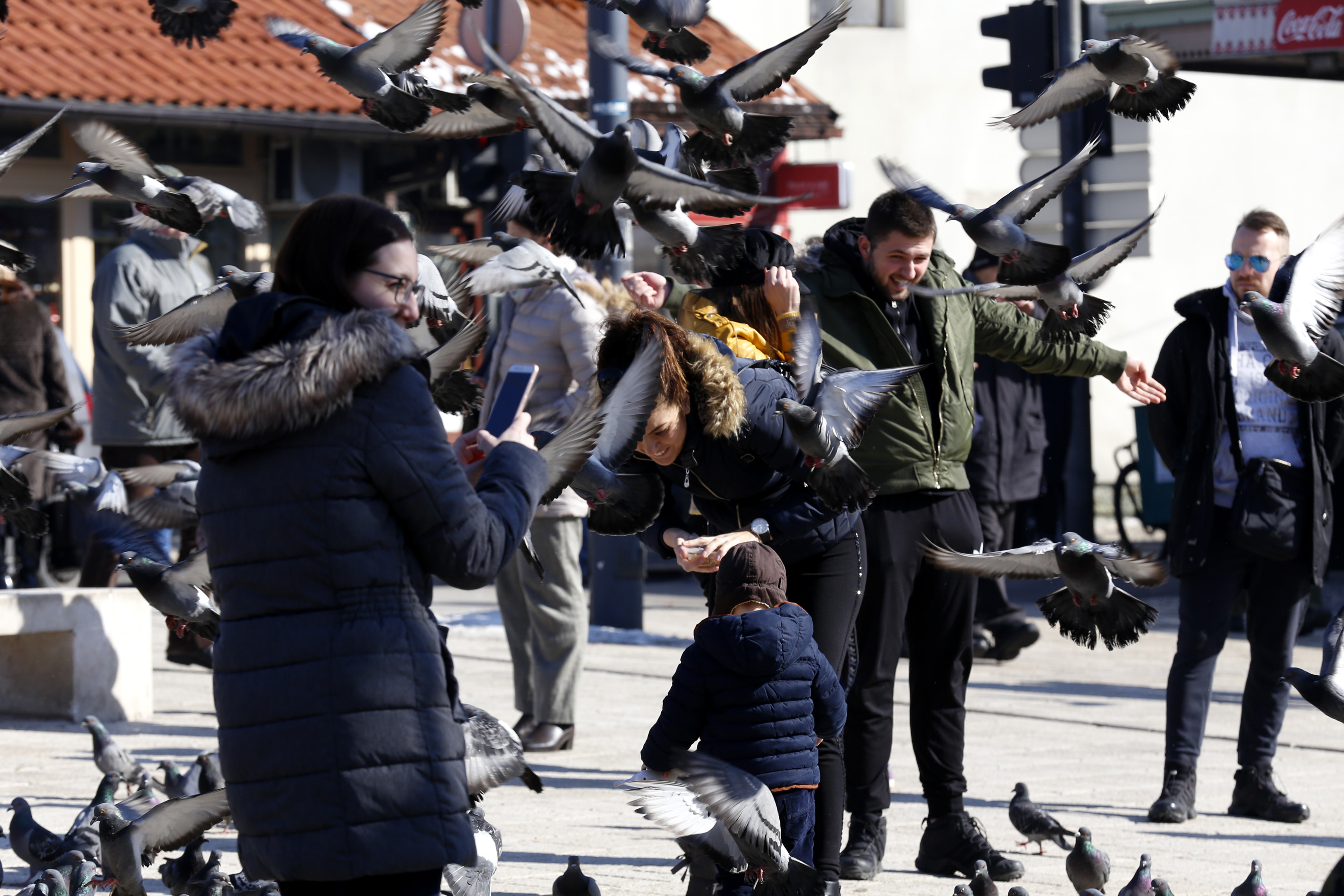 Sarajevo Baščaršija Sebilj golubovi