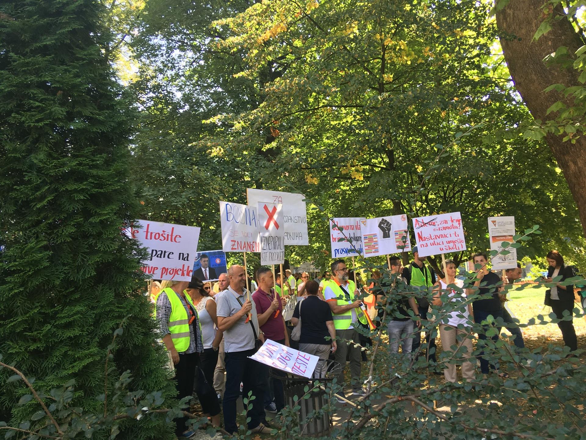 Sindikat, prosvjetari, protest, Sarajevo