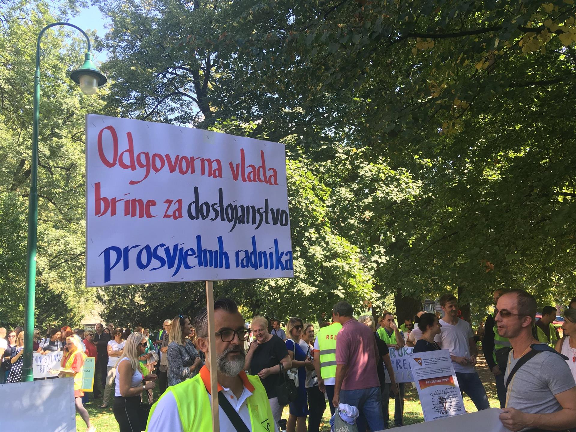 Sindikat, prosvjetari, protest, Sarajevo