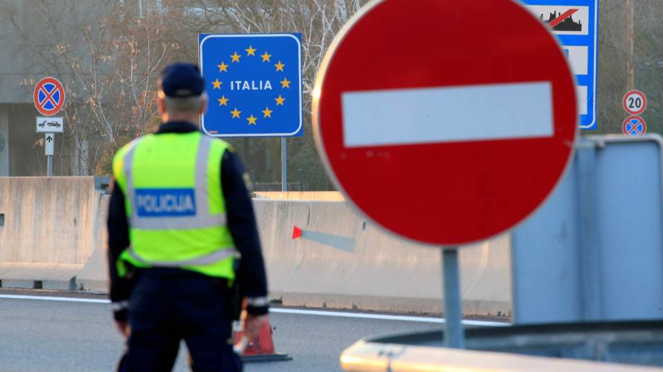 Slovenija, Italija, granica, koronavirus, policija